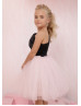 One Shoulder Satin Tulle Flower Girl Dress